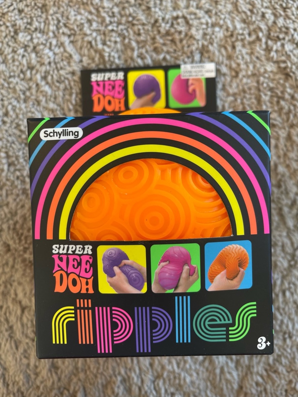 Schylling Super NeeDoh Rippies Orange Sensory Toy